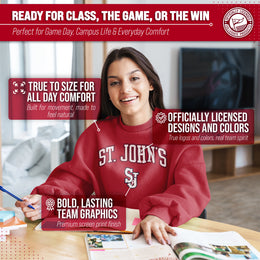 St. John's Red Storm Adult Arch & Logo Soft Style Gameday Crewneck Sweatshirt - Red