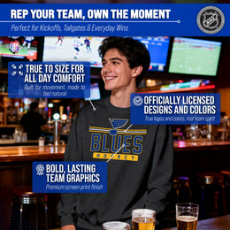 St. Louis Blues NHL Charcoal True Fan Crewneck Sweatshirt - Charcoal