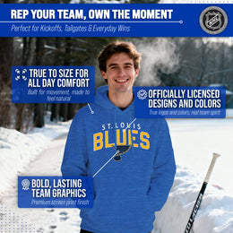 St. Louis Blues NHL Adult Unisex Powerplay Hooded Sweatshirt - Royal