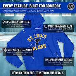 St. Louis Blues Hoodie Pullover Sweatshirt - Royal