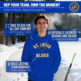 St. Louis Blues Hoodie Pullover Sweatshirt - Royal