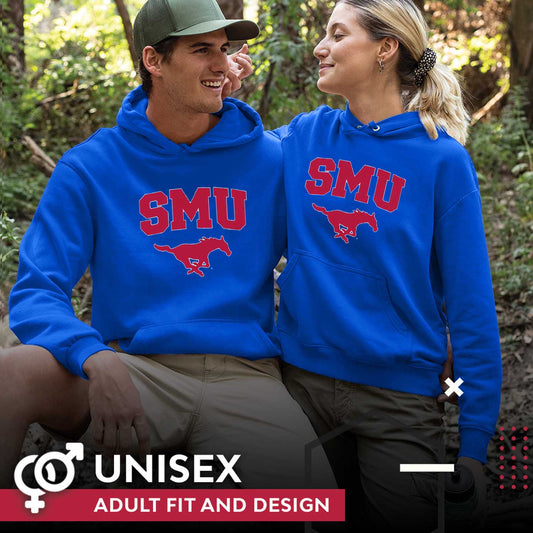 SMU Mustangs Arch & Logo Gameday Hoodie - Royal