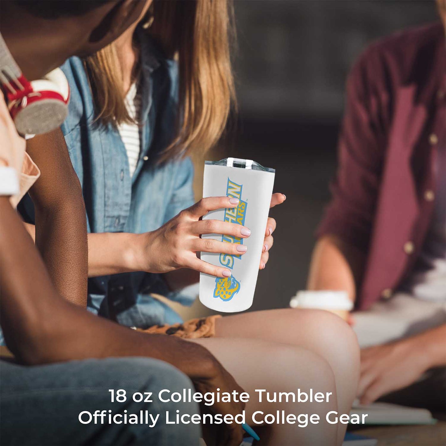 Southern University Campus Colors  NCAA Tumbler - White