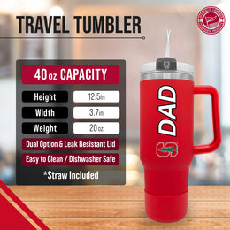 Stanford Cardinal Collegiate 40oz Stainless Steel Travel Tumbler with Handle for Dad - Cardinal