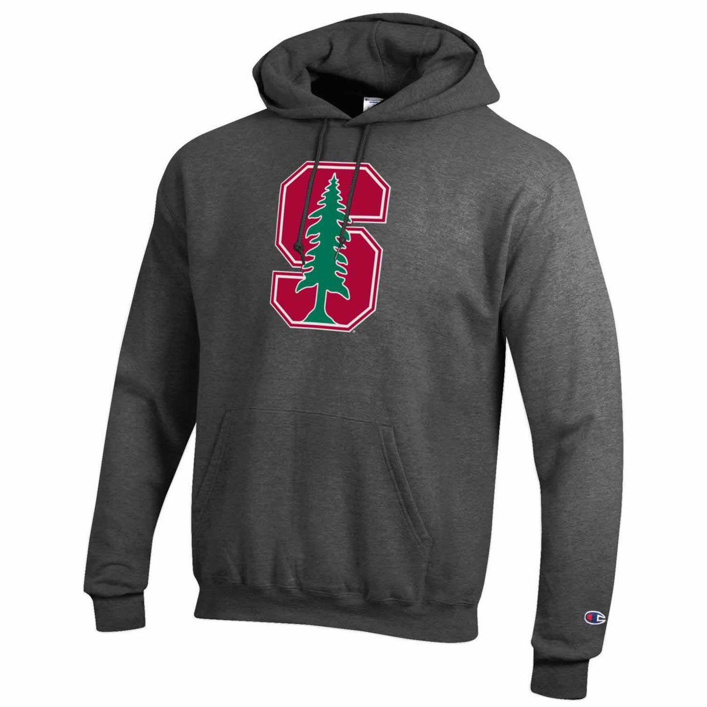 Stanford Cardinal Adult Mascot Fleece Hooded Sweatshirt - Charcoal