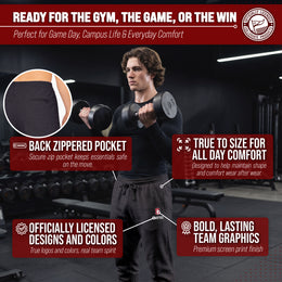 Stanford Cardinal NCAA Men’s University Cloud Jersey Performance Jogger Pants with Drawstring Waistband - Gray Heather