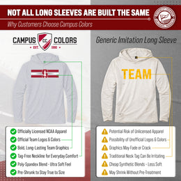 Stanford Cardinal NCAA Unisex Scholarship Cloud Jersey Performance Hooded Long Sleeve Tee - Gray Heather