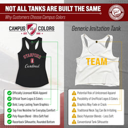 Stanford Cardinal NCAA Womens Tag-Less Ultra Soft Tailgate Tank Top - Black Heather