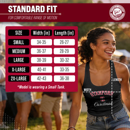 Stanford Cardinal NCAA Womens Tag-Less Ultra Soft Tailgate Tank Top - Black Heather