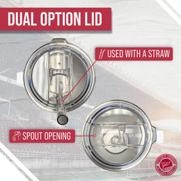 Stanford Cardinal NCAA Stainless Steel 20oz Roadie With Handle & Dual Option Lid With Straw - White