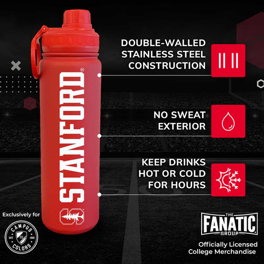 Stanford Cardinal Stainless Steel Water Bottle 24 oz Insulated - Cardinal
