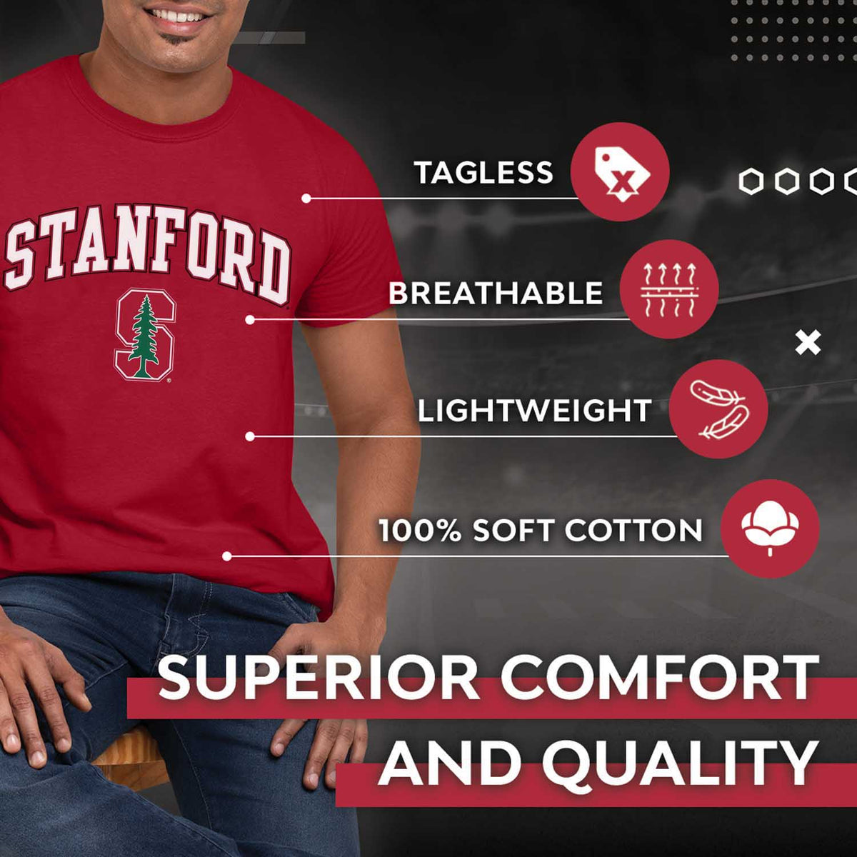 Stanford Cardinal Gameday Cotton T-Shirt for Men and Women