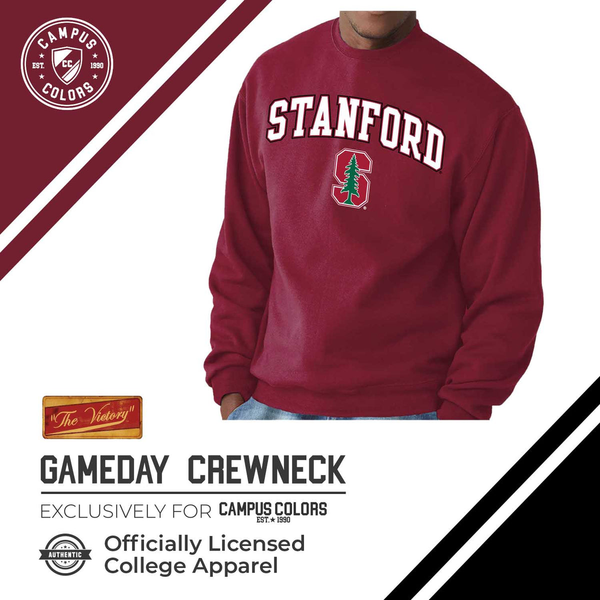 Auburn Sweatshirt Fleece Crewneck for Men and Women - Navy, Medium