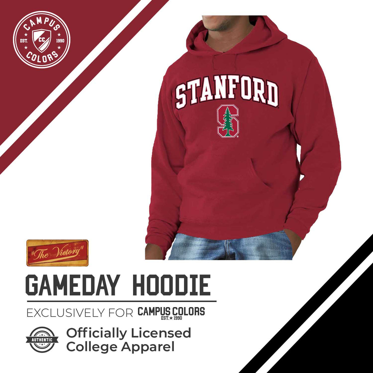 STAN Arch & Logo Gameday Hoodie - Cardinal