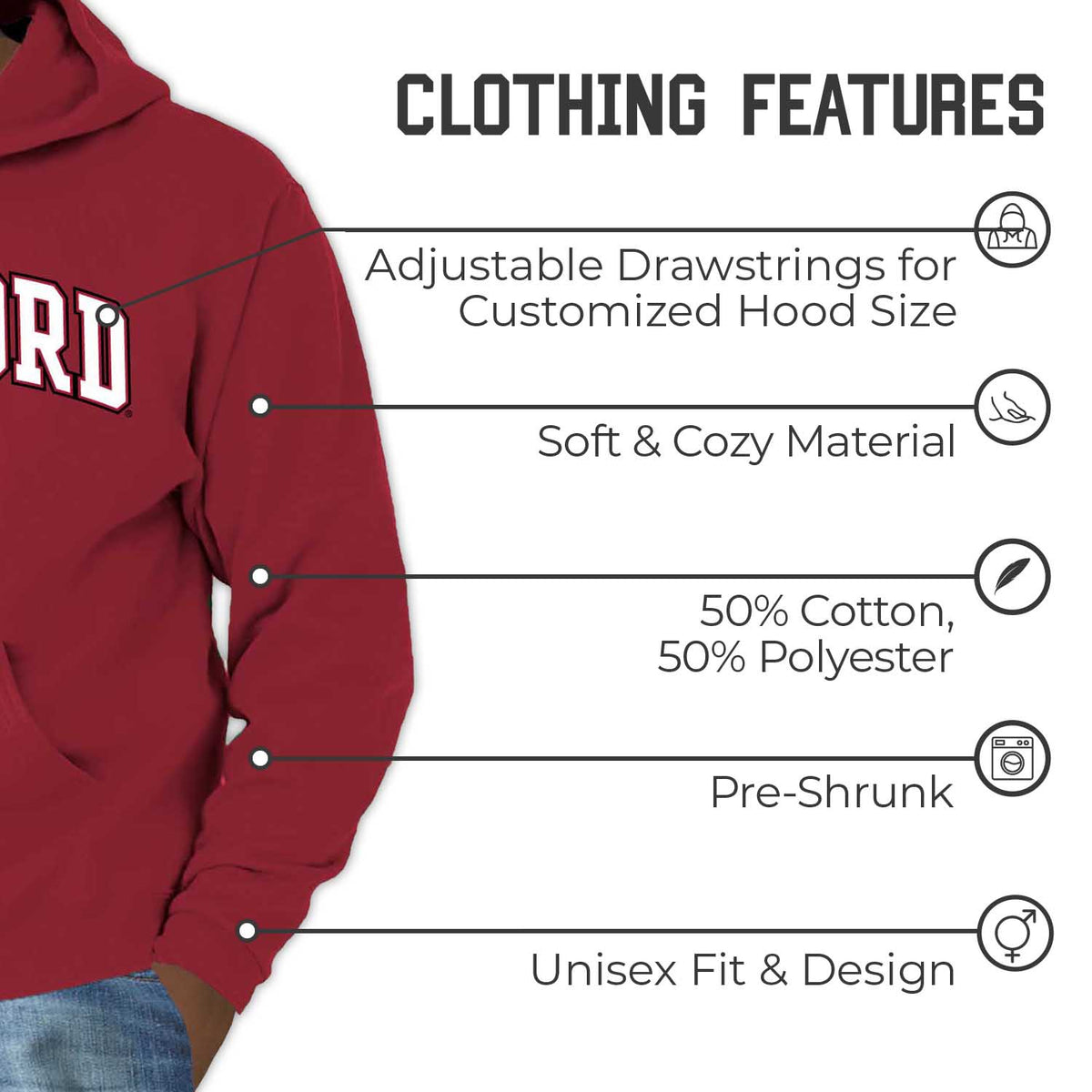 STAN Arch & Logo Gameday Hoodie - Cardinal