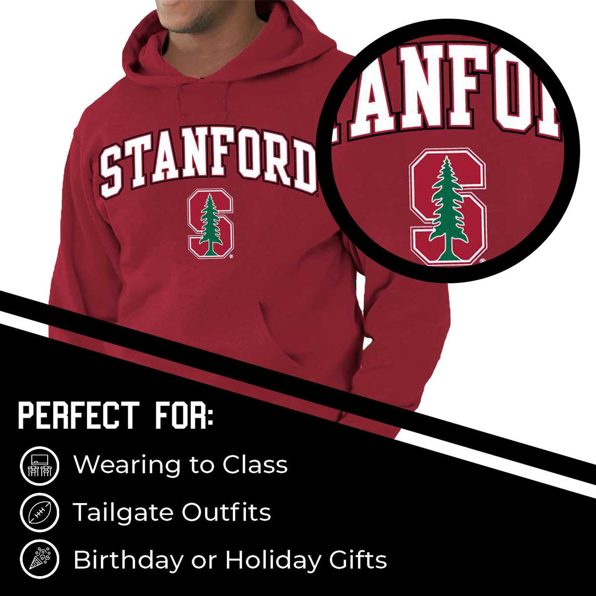 STAN Arch & Logo Gameday Hoodie - Cardinal