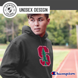 Stanford Cardinal Adult Mascot Fleece Hooded Sweatshirt - Charcoal