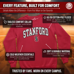 Stanford Cardinal Adult Tackle Twill Crewneck - Cardinal