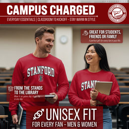 Stanford Cardinal Adult Tackle Twill Crewneck - Cardinal