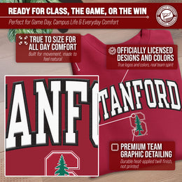 Stanford Cardinal Adult Tackle Twill Crewneck - Cardinal