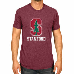 Stanford Cardinal Adult MVP Heathered Cotton Blend T-Shirt - Cardinal
