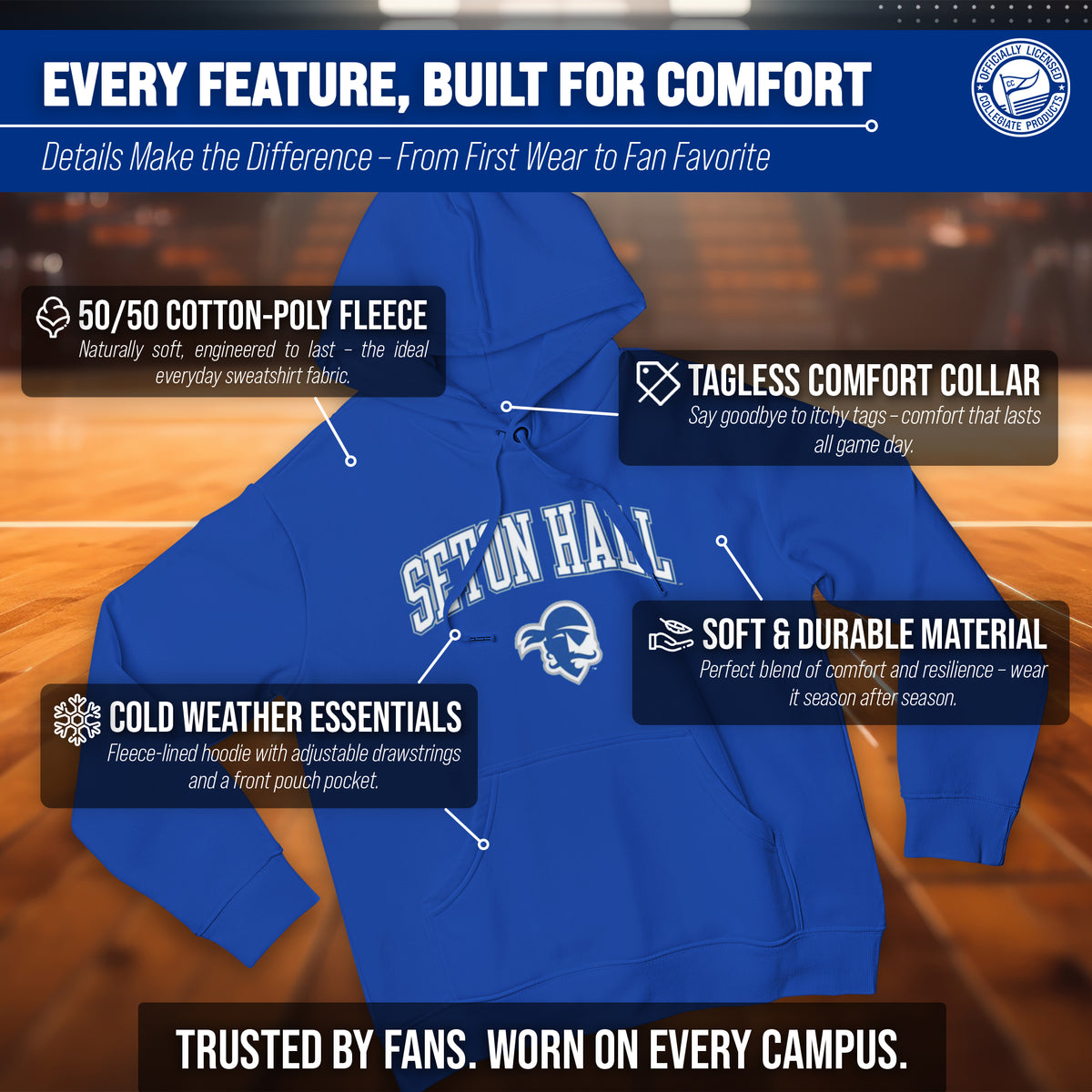 STHL Arch & Logo Gameday Hoodie - Royal