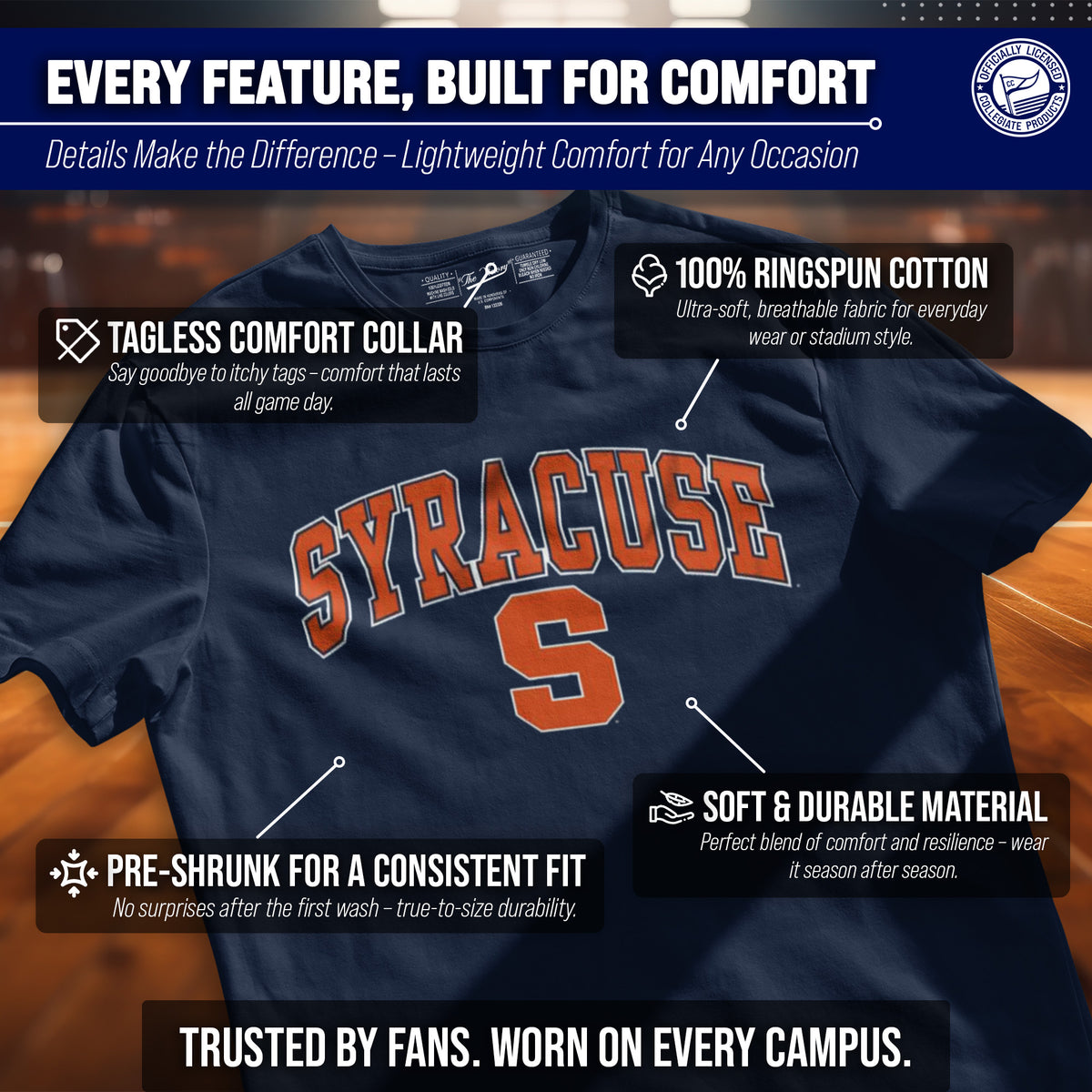Syracuse Orange Gameday Cotton T-Shirt for Men and Women