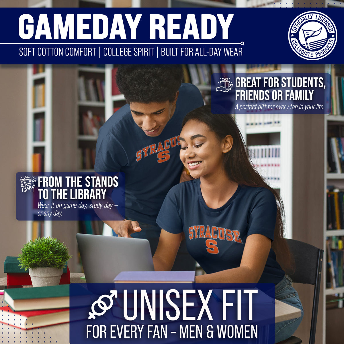 Syracuse Orange Gameday Cotton T-Shirt for Men and Women