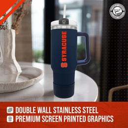 Syracuse Orange College & University 40 oz Travel Tumbler With Handle - Navy