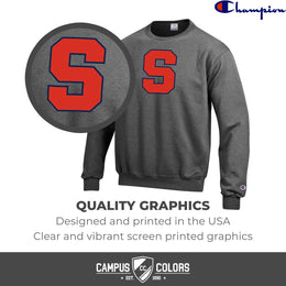 Syracuse Orange Adult Mascot Fleece Crewneck - Charcoal