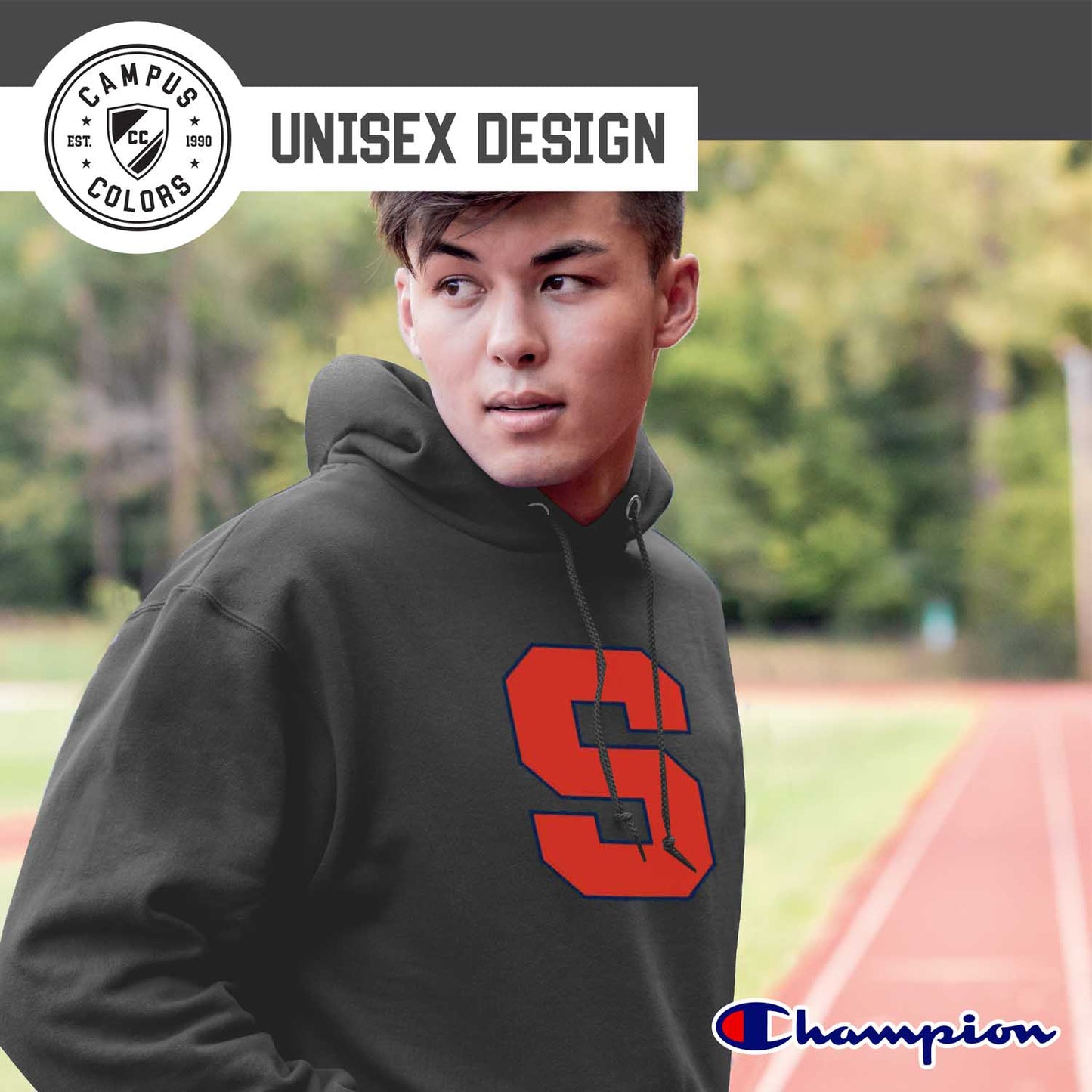 Syracuse Orange Adult Mascot Fleece Hooded Sweatshirt - Charcoal