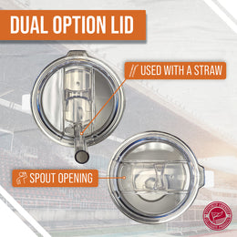 Syracuse Orange NCAA Stainless Steel 20oz Roadie With Handle & Dual Option Lid With Straw - White