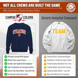 Syracuse Orange Adult Tackle Twill Crewneck - Navy