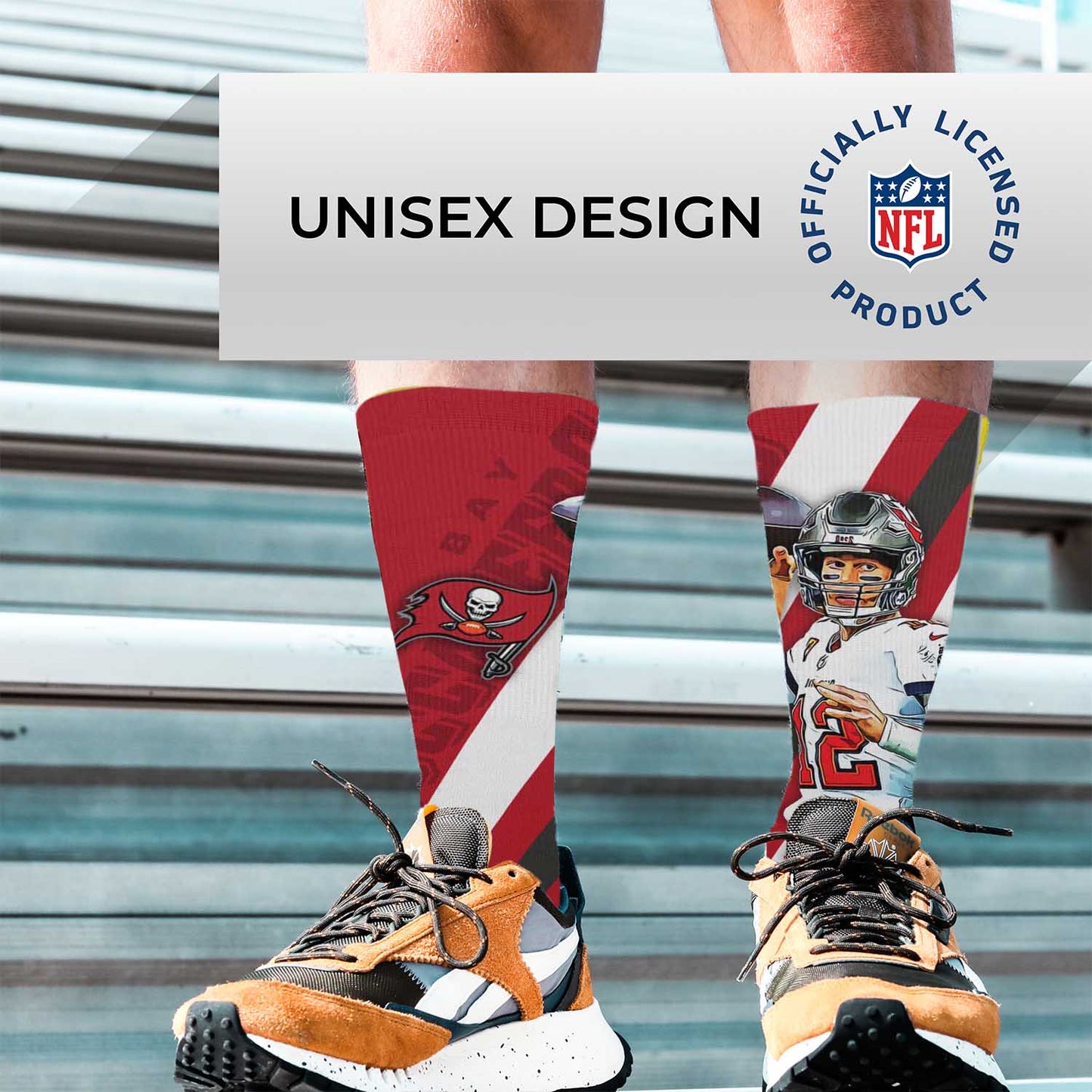 Tampa Bay Buccaneers NFL Adult Player Stripe Sock - Red