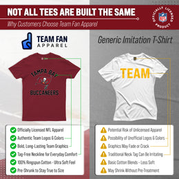 Tampa Bay Buccaneers Team Fan Apparel NFL  Adult Gameday T-Shirt - Cardinal