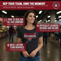 Tampa Bay Buccaneers NFL Women's Team Block Charcoal Tagless T-Shirt - Charcoal