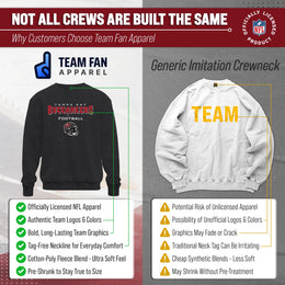 Tampa Bay Buccaneers Adult NFL Football Helmet Heather Crewneck Sweatshirt - Charcoal