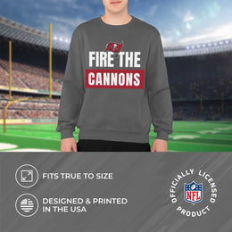 Tampa Bay Buccaneers NFL Adult Slogan Crewneck Sweatshirt - Sport Gray