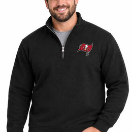 Tampa Bay Buccaneers  NFL Quarter Zip Fleece Pullover Unisex Sweatshirt - Black