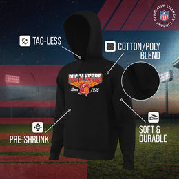 Tampa Bay Buccaneers NFL Adult Unisex Vintage Block Ultra Soft Fleece Hooded Sweatshirt - Black