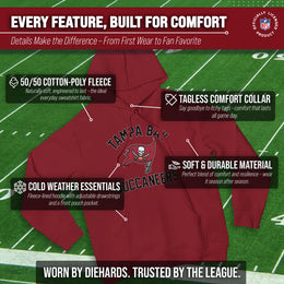 Tampa Bay Buccaneers Team Fan Apparel NFL  Gameday Hoodie - Cardinal