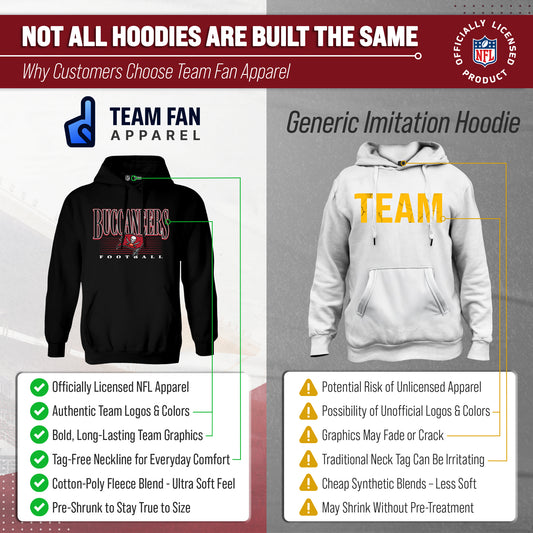 Tampa Bay Buccaneers NFL Overtime Blueprint Pullover Hoodie Men Women - Black