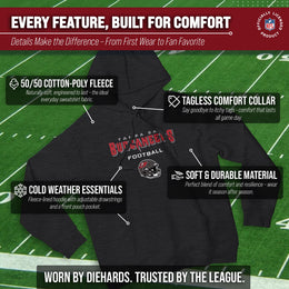 Tampa Bay Buccaneers Adult NFL Football Helmet Heather Hooded Sweatshirt  - Charcoal