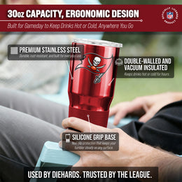 Tampa Bay Buccaneers NFL 30oz Gameday Stainless Steel Tumbler - Red