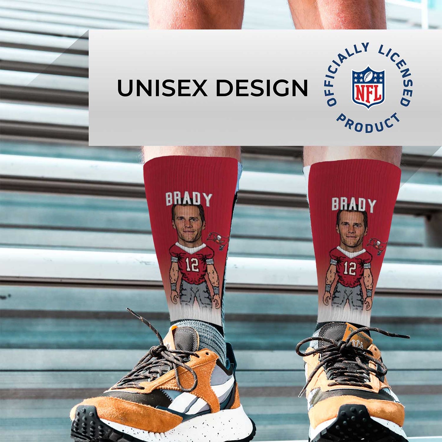 Tampa Bay Buccaneers NFL Youth V Curve Socks - Cardinal #12