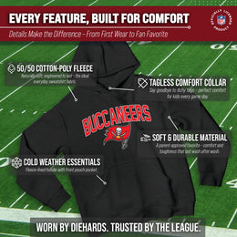 Tampa Bay Buccaneers NFL Youth Home Team Hoodie- Kids Hooded Sweatshirt - Black