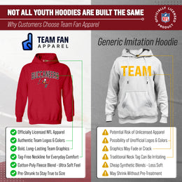 Tampa Bay Buccaneers NFL Youth Home Team Hoodie- Kids Hooded Sweatshirt - Red