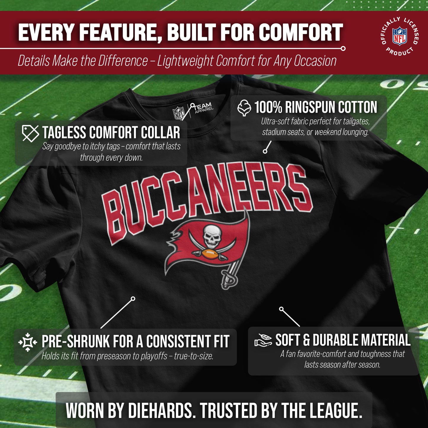 Tampa Bay Buccaneers NFL Home Team Tee - Black