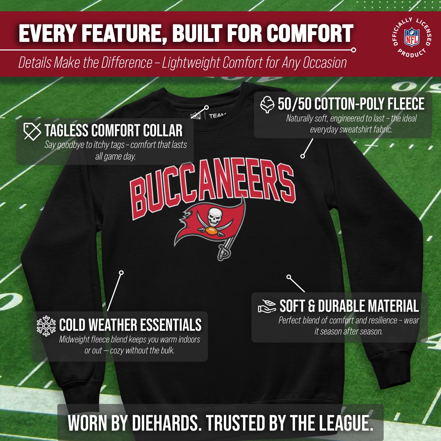 Tampa Bay Buccaneers NFL Home Team Crew - Black