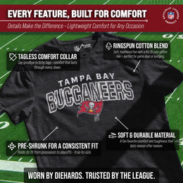 Tampa Bay Buccaneers NFL Starting Fresh Short Sleeve Heather T-Shirt - Black